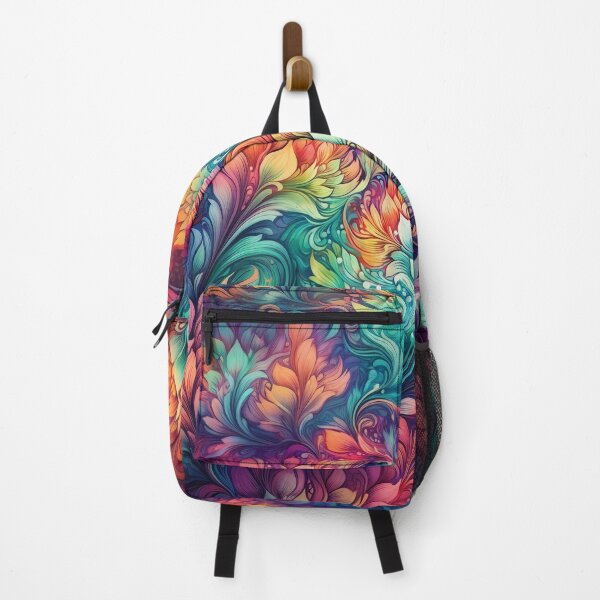 Item preview, A warm and beautiful pattern of fantasy leafs in vibrant colors. designed and sold by Devilscrib Design.