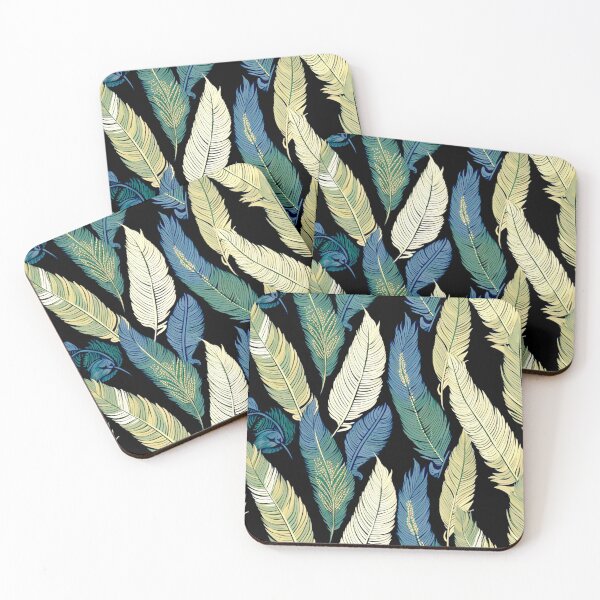 Item preview, Feathers - Olive green, navy, cream, gold, black 2 designed and sold by Highlandkings.