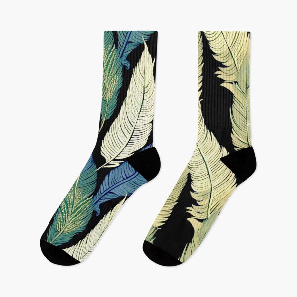 Item preview, Feathers - Olive green, navy, cream, gold, black 2 designed and sold by Highlandkings.