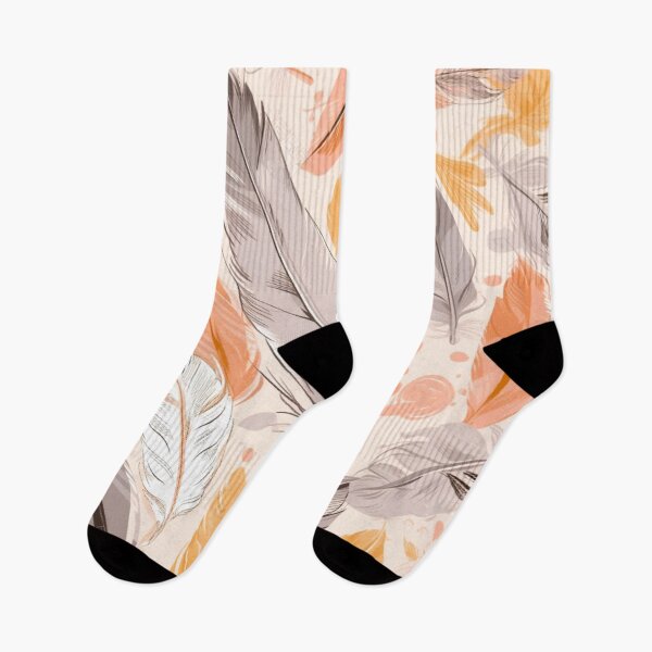 Item preview, Feathers - Peach, pink, gray, ivory, gold designed and sold by Highlandkings.