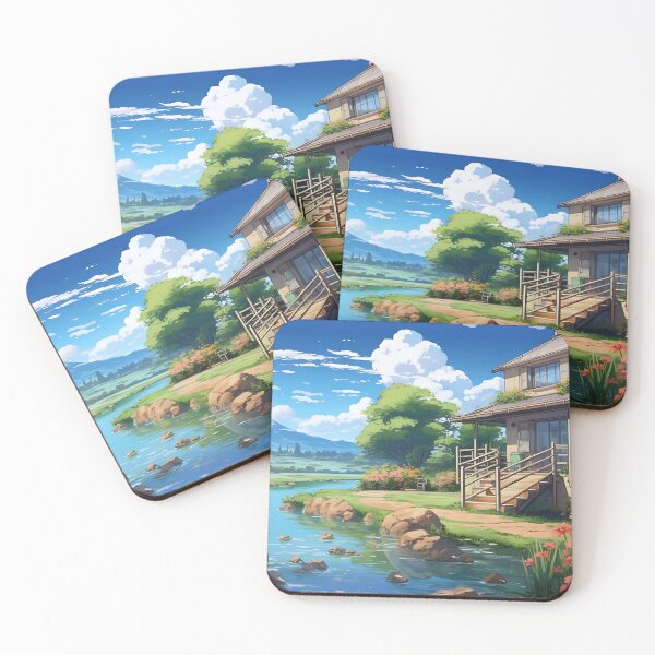 Item preview, Stunning Ghibli Landscape Illustration | A Whimsical and Dreamlike Way to Add a Touch of Japanese Anime to Your Home designed and sold by samuelpinzon.