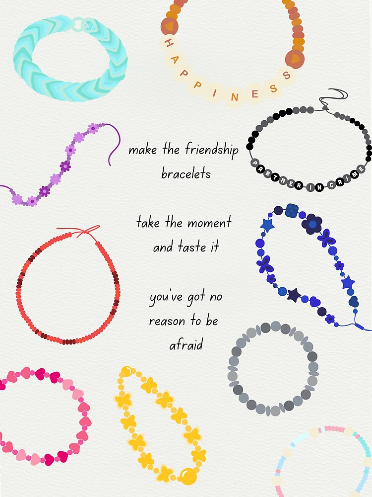 I've seen so many amazing bracelets and I'm feeling a little insecure about  mine. Are they too childish? : r/TaylorSwift