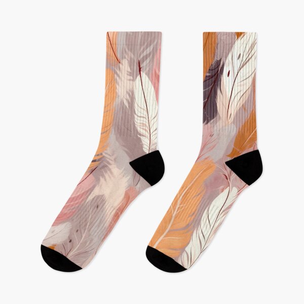 Item preview, Feathers - Peach, pink, gray, ivory, gold 2 designed and sold by Highlandkings.