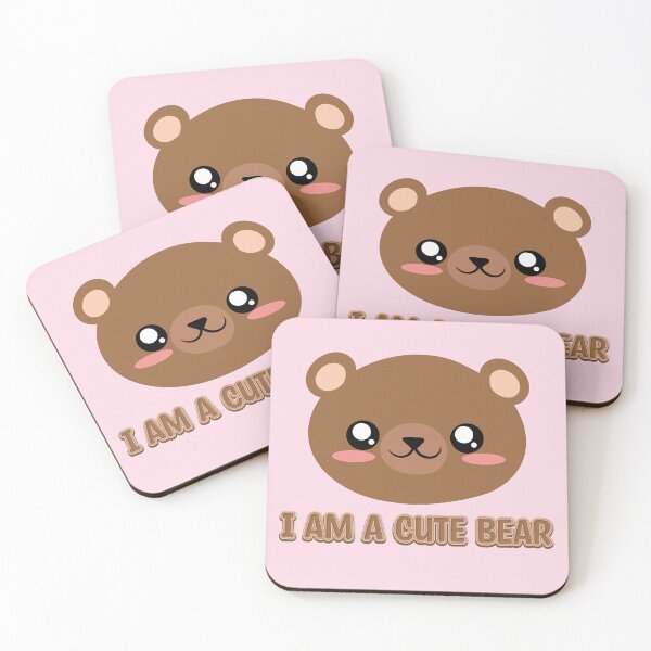 Item preview, cute brown bear face designed and sold by yessebel.