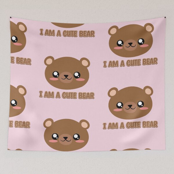 Item preview, cute brown bear face designed and sold by yessebel.