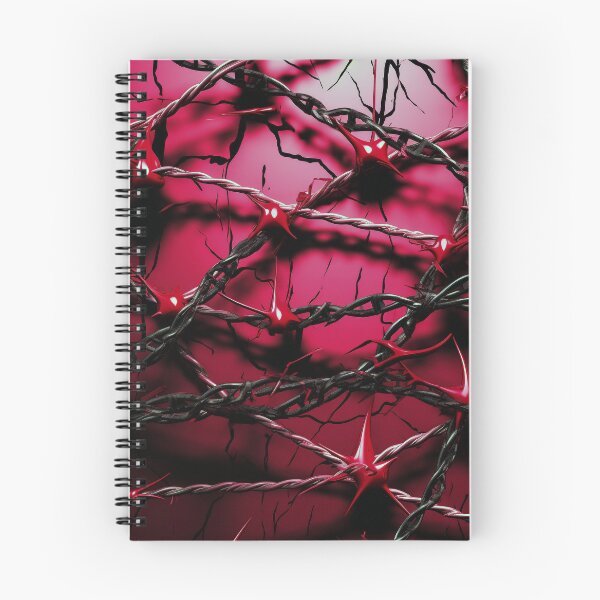 Item preview, Red paint & Barbwire in detailed art deco style. designed and sold by Devilscrib Design.
