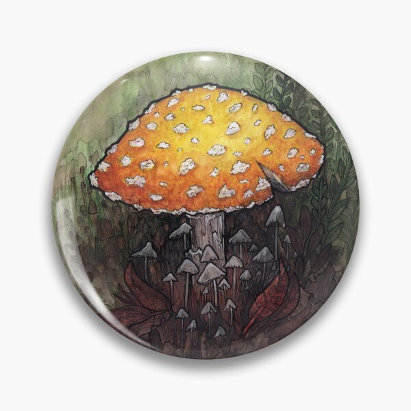 Item preview, fly agaric study in watercolor designed and sold by Urvogel Arts.