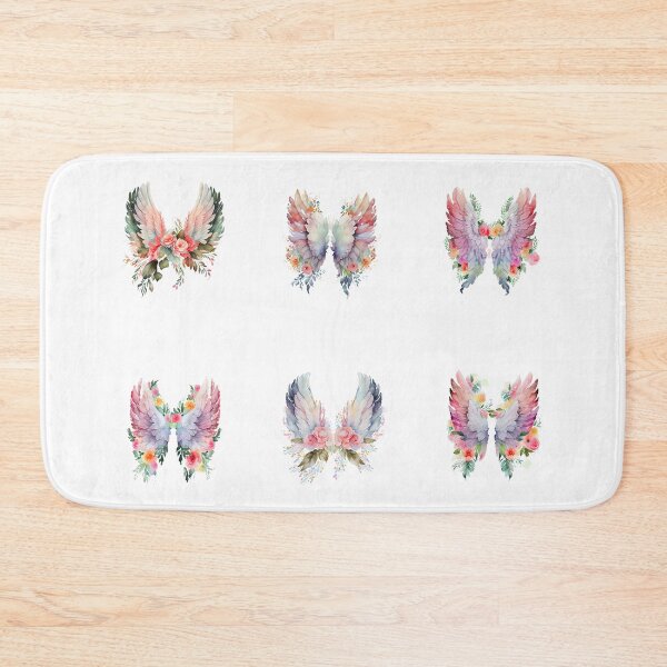 Aperçu de l'œuvre Angelic Wings Collection StickerPack - Embrassez la magie de la beauté céleste ! ensemble d'ailes d'ange floral aquarelle, 6 pièces créée et vendue par EmeraldeaArt.