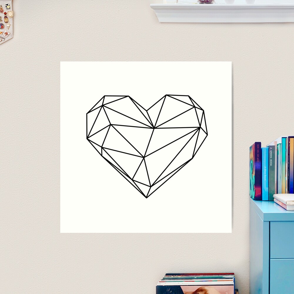 Carter' Wrapped Canvas Geometric Heart Wall Art Set – Ready2HangArt