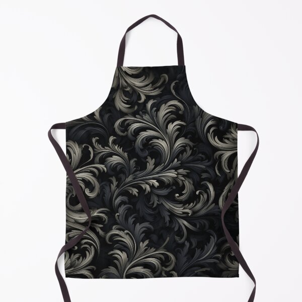 Artikelvorschau, Wunderschönes wirbelndes Muster im Art-Deco-Stil in Schwarz und Grau. entworfen und verkauft von Devilscrib Design.