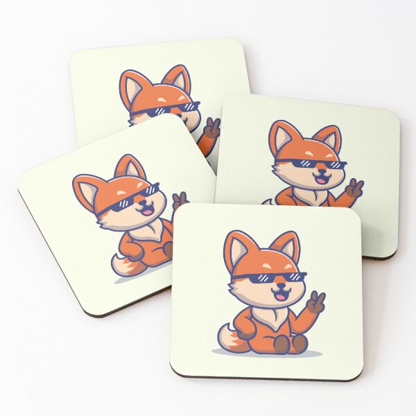 Item preview, "Fox with Specs - Cute Cartoon designed and sold by hjian8219.