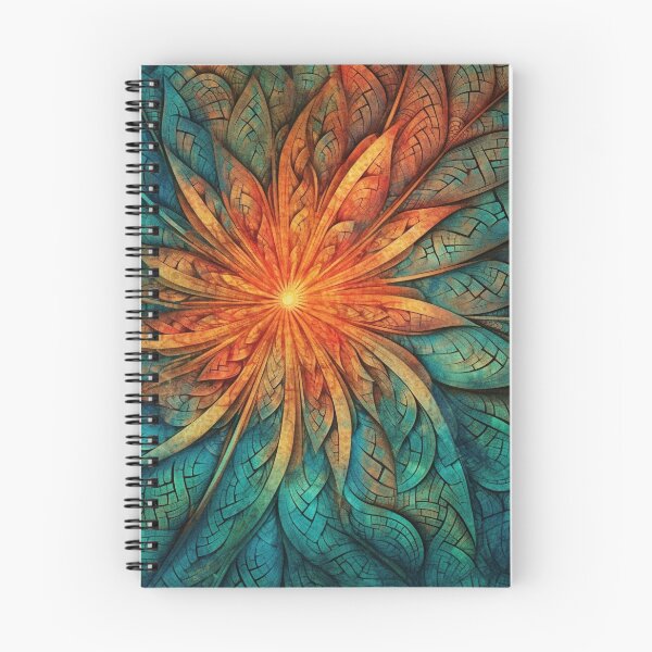 Item preview, Mystical sunflower pattern in a bed of beautiful leafs designed and sold by Devilscrib Design.