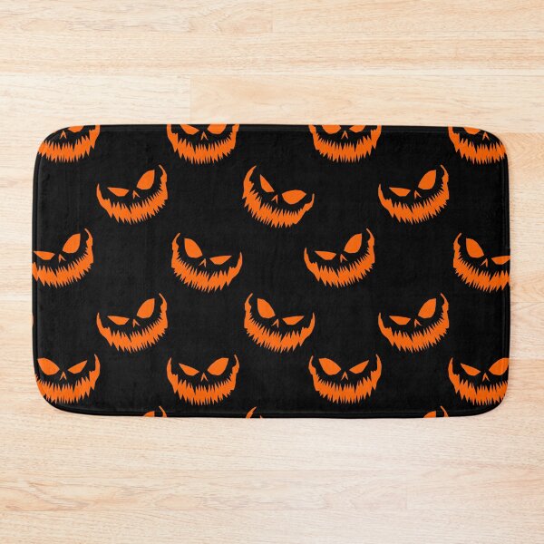 Item preview, scary halloween pumpkin faces orange  designed and sold by Gossip Rag.