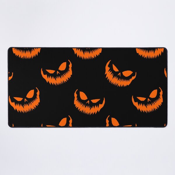 Item preview, scary halloween pumpkin faces orange  designed and sold by Gossip Rag.