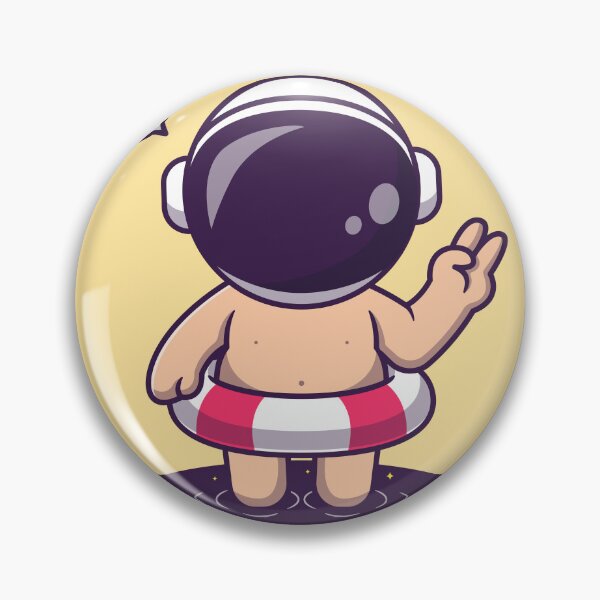 Item preview, Adorable Astronaut in Space Pool - Cartoon Vector Illustration designed and sold by hjian8219.