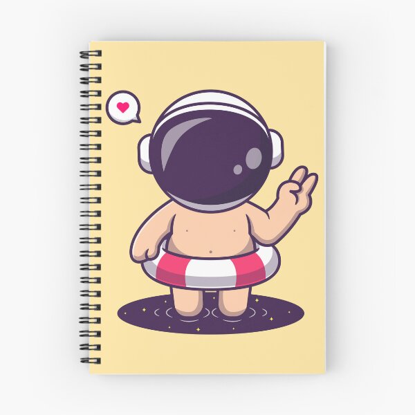 Item preview, Adorable Astronaut in Space Pool - Cartoon Vector Illustration designed and sold by hjian8219.