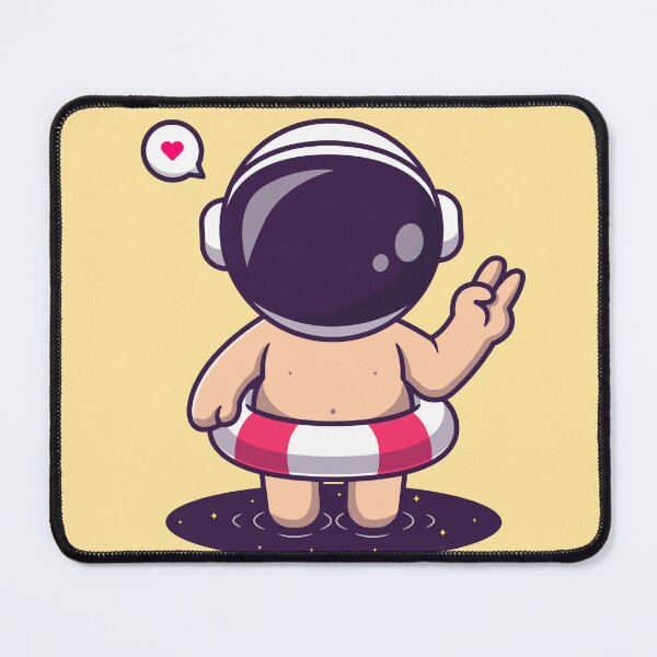 Item preview, Adorable Astronaut in Space Pool - Cartoon Vector Illustration designed and sold by hjian8219.