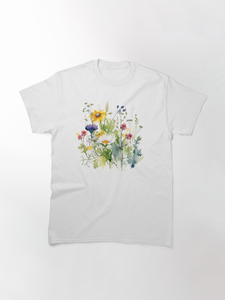 Thumbnail 3 of 7, Classic T-Shirt, Wild Flowers Botanical Flower Nature designed and sold by ArtFromBeyond.