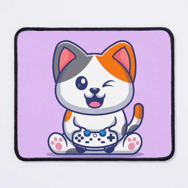 Item preview, Adorable Cat Gaming - Cartoon Vector Illustration designed and sold by hjian8219.