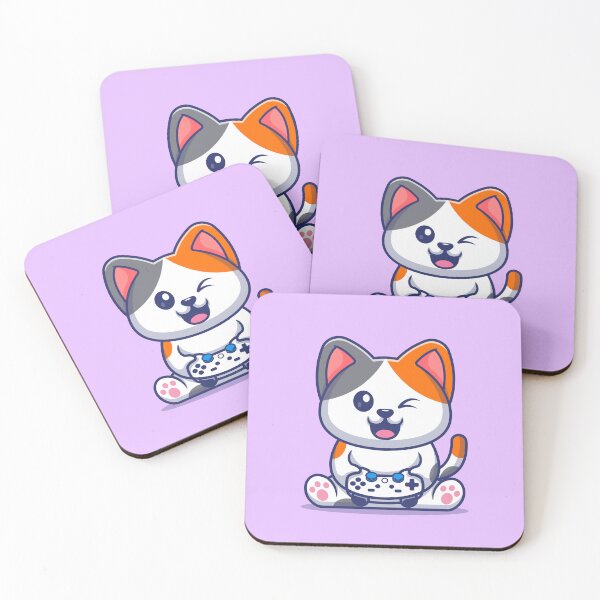 Item preview, Adorable Cat Gaming - Cartoon Vector Illustration designed and sold by hjian8219.