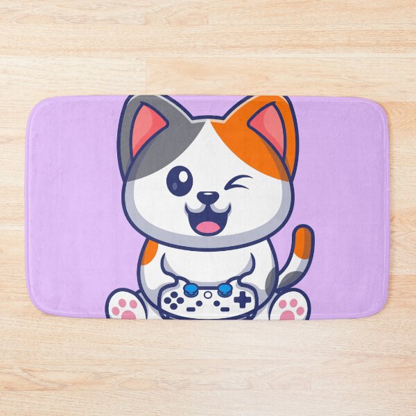 Item preview, Adorable Cat Gaming - Cartoon Vector Illustration designed and sold by hjian8219.