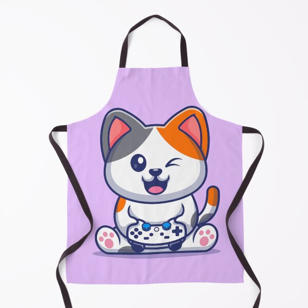 Item preview, Adorable Cat Gaming - Cartoon Vector Illustration designed and sold by hjian8219.