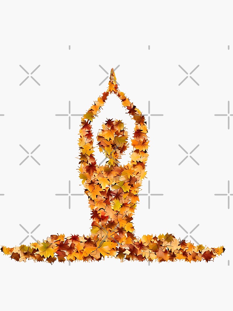 Autumn yoga in the splendor of the leaves Sticker by phys