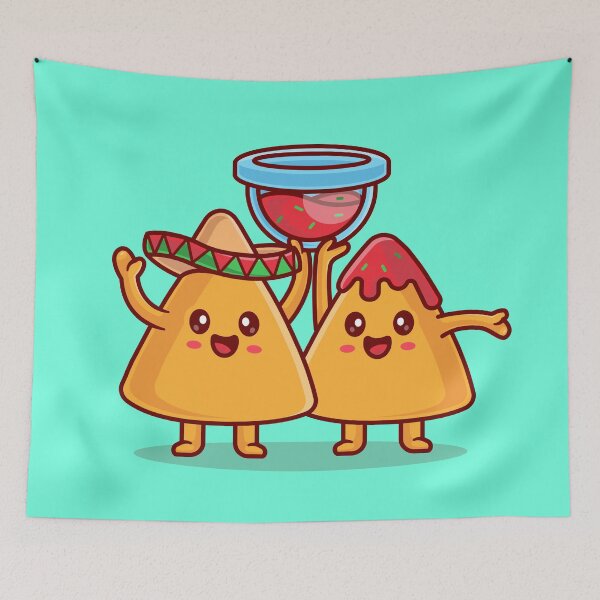 Item preview, Cute Nachos with a Hat and Chili Sauce - Cartoon Vector Icon Illustration designed and sold by hjian8219.