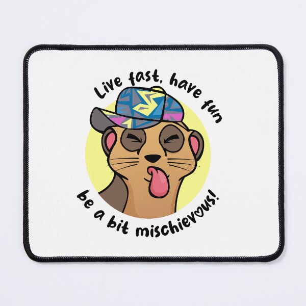 Item preview, Mischievous Meerkat (on light colors) designed and sold by messy-nessie.