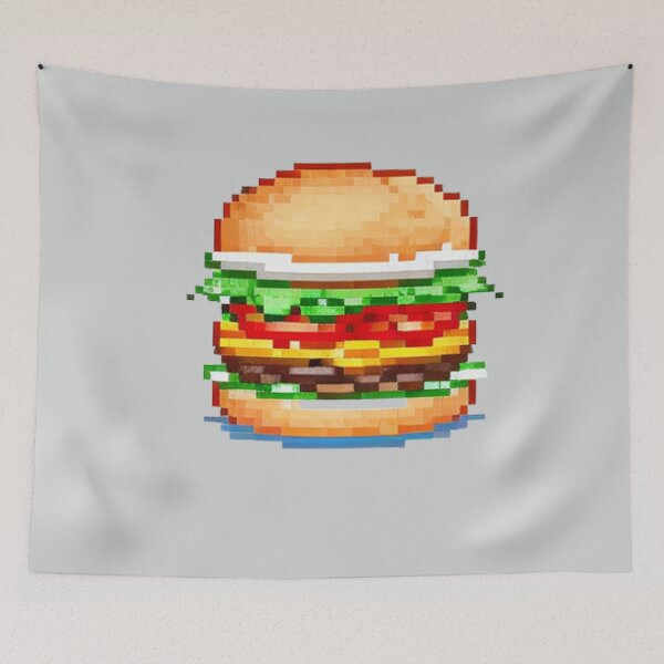 Item preview, Pixel Hamburger Design Print  designed and sold by randomtdesigns.