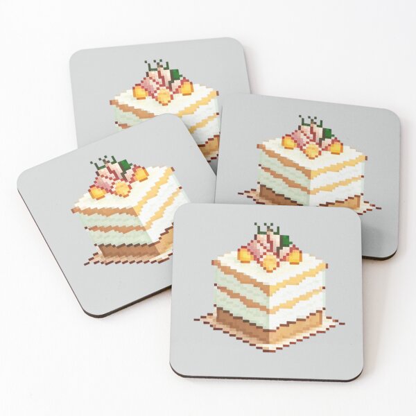 Item preview, Pixel Vanilla Cake Slice Design Print  designed and sold by randomtdesigns.