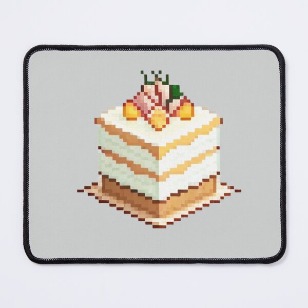 Item preview, Pixel Vanilla Cake Slice Design Print  designed and sold by randomtdesigns.