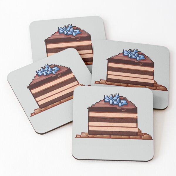 Item preview, Pixel Chocolate Cake Slice Design Print  designed and sold by randomtdesigns.