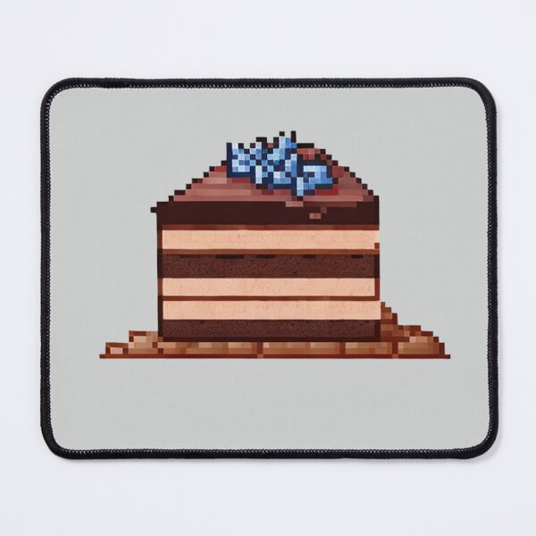 Item preview, Pixel Chocolate Cake Slice Design Print designed and sold by randomtdesigns.