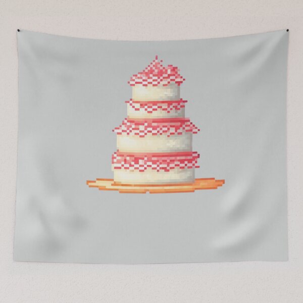 Item preview, Pixel Wedding Cake Slice Design Print  designed and sold by randomtdesigns.