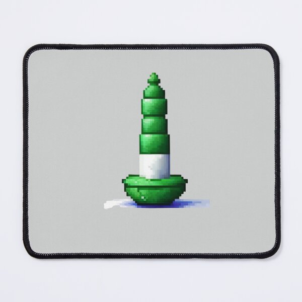 Item preview, Pixel Green Navigation Buoy Design Print designed and sold by randomtdesigns.