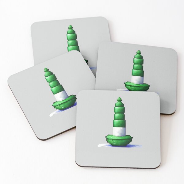 Item preview, Pixel Green Navigation Buoy Design Print designed and sold by randomtdesigns.