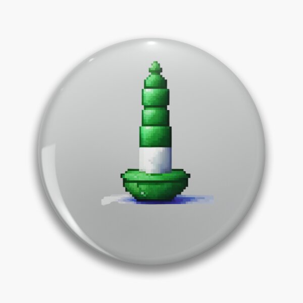 Item preview,  Pixel Green Navigation Buoy Design Print  designed and sold by randomtdesigns.