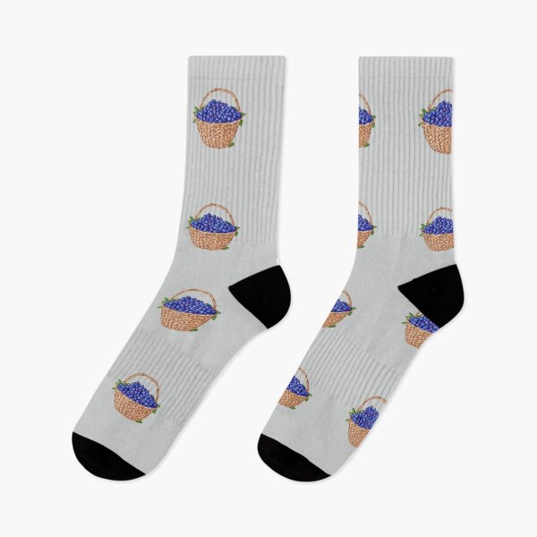 Artikelvorschau, Pixel-Korb mit Blaubeeren-Designdruck entworfen und verkauft von randomtdesigns.
