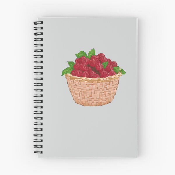 Item preview, Pixel Basket of Raspberries Design Print  designed and sold by randomtdesigns.