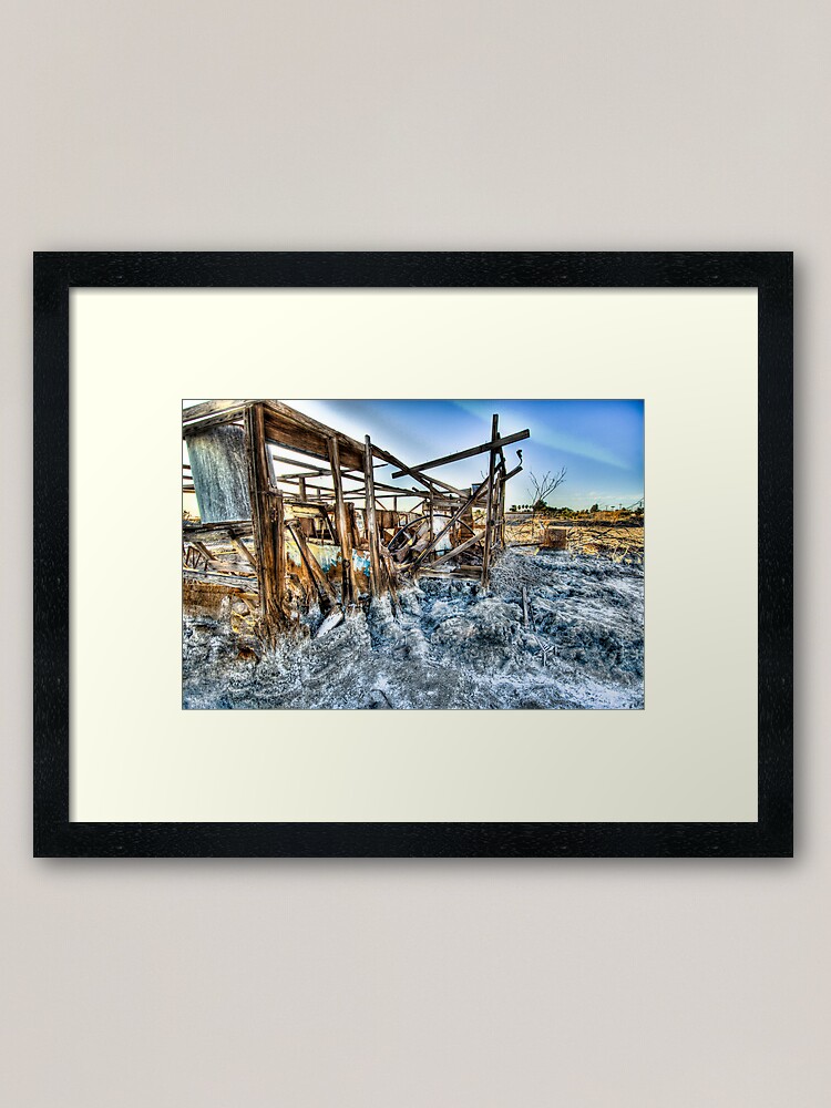 Alternate view of Trailer - not for rent: Salton Sea Beach Framed Art Print