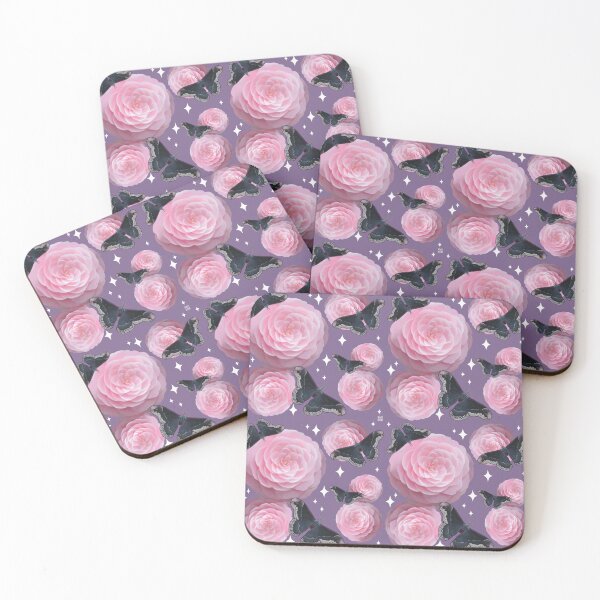 Item preview, Moths + Camellias Repeating Pattern  designed and sold by fiatluxillust.