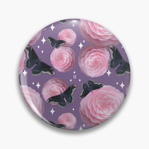 Item preview, Moths + Camellias Repeating Pattern  designed and sold by fiatluxillust.