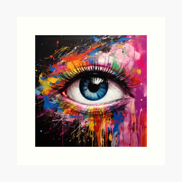 Vivid Eye Wall Art Canvas Painted Eye Wall Art Drip Trip 