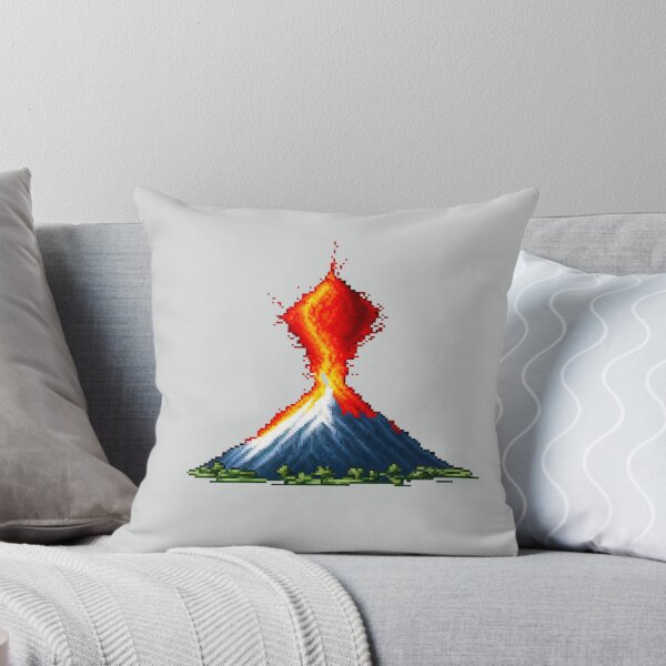 Item preview, Pixel Erupting Volcano Design Print  designed and sold by randomtdesigns.