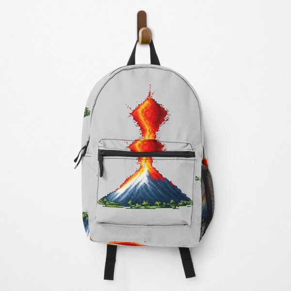 Item preview, Pixel Erupting Volcano Design Print designed and sold by randomtdesigns.