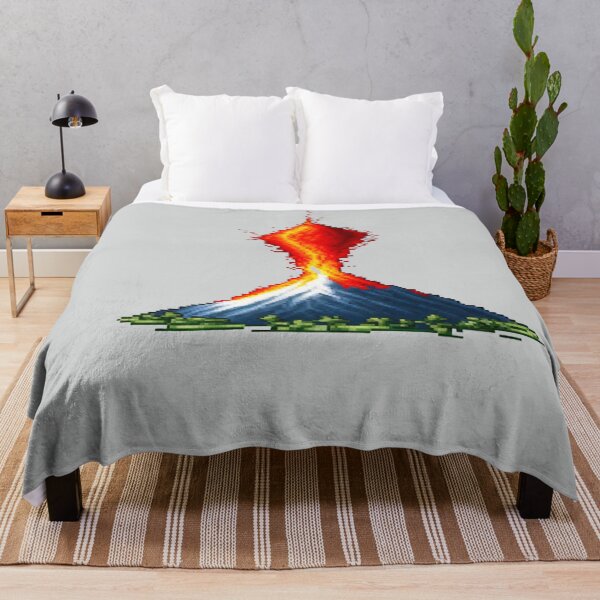 Item preview, Pixel Erupting Volcano Design Print designed and sold by randomtdesigns.