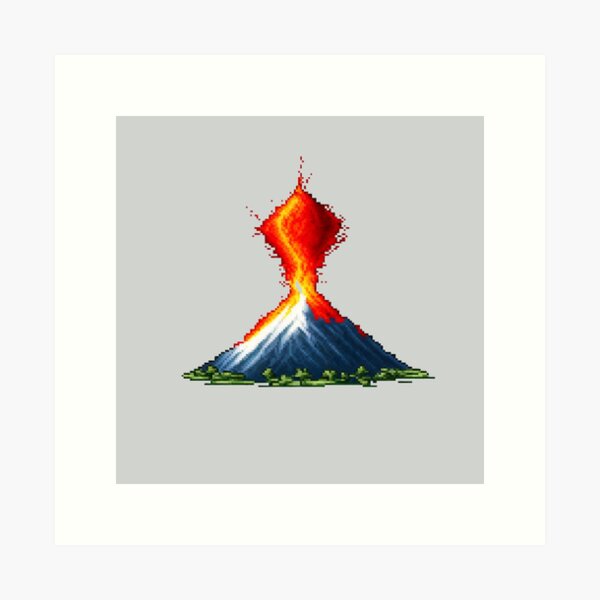 Volcano Pixel Art – BRIK