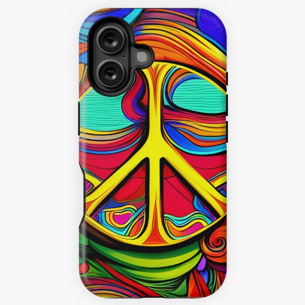 Psychedelic Peace Sign iPhone Tough Case