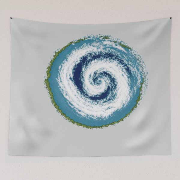 Item preview, Pixel Satellite Hurricane Design Print  designed and sold by randomtdesigns.